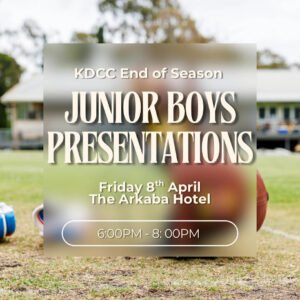 KDCC End of Season Junior Boys Presentations