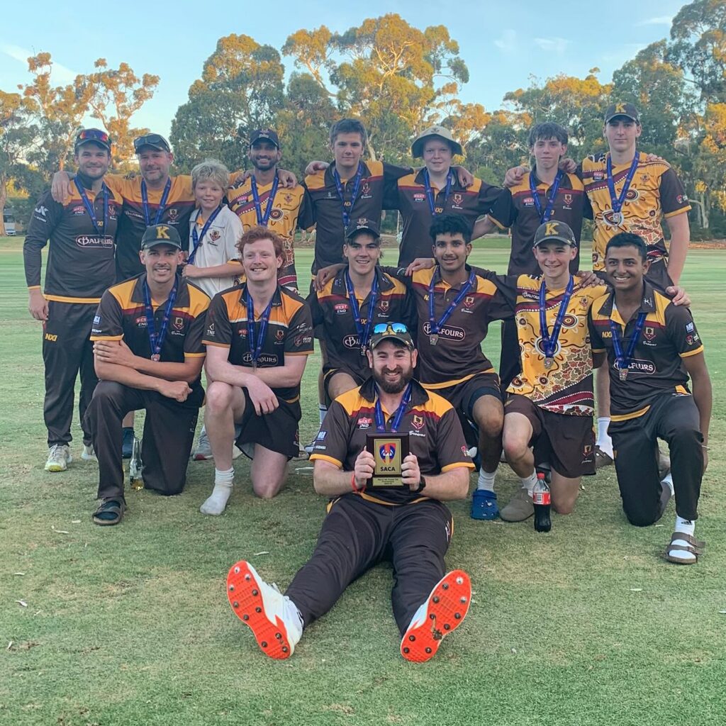 Men's 4th Grade team celebrating their T20 Premiership.